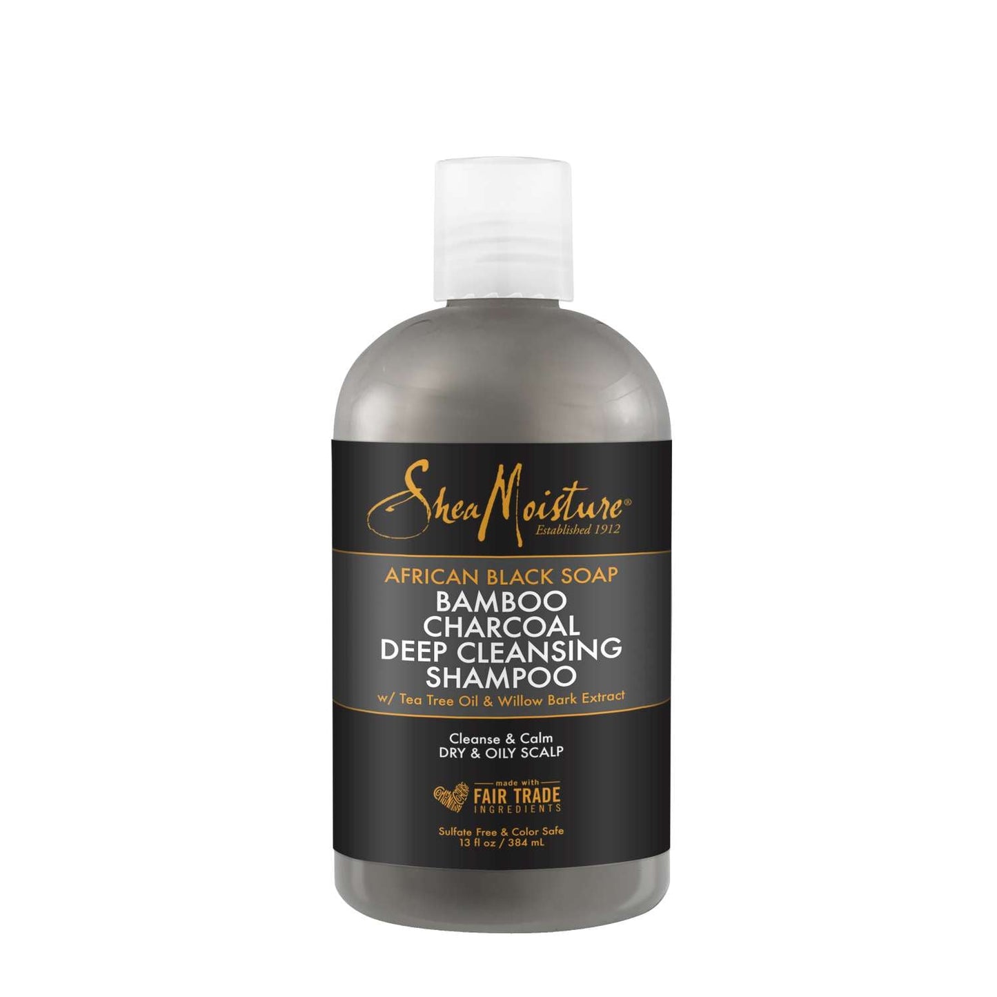 Shea Moisture African Black Soap Bamboo Charcoal Deep Cleansing Shampoo